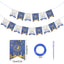 Blue Gold Paper Eid Mubarak Banner