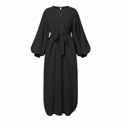 Black Long Sleeve Abaya Dress