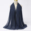 Deep Haze Blue Size Chiffon Scarf