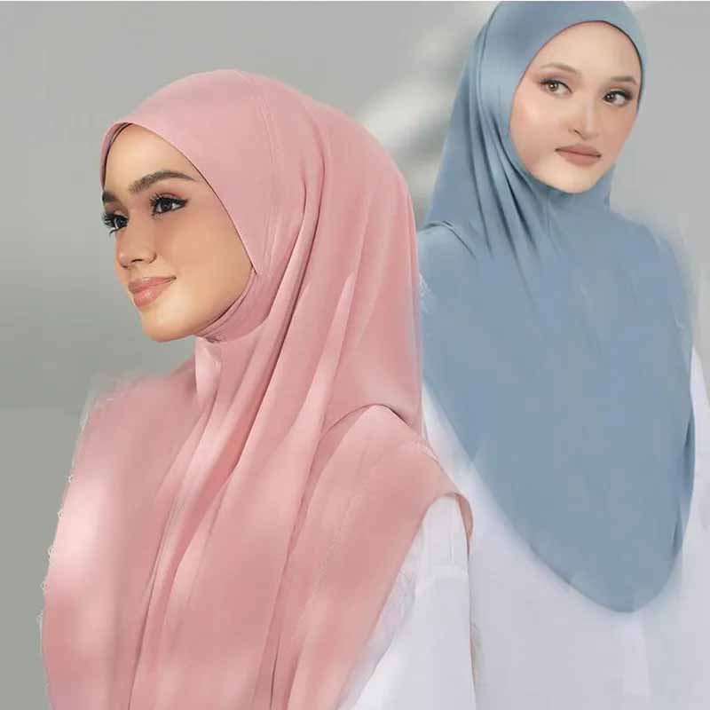 Light Pink Large Size Amira Instant Hijab