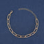 Gold-coloured Alloy Metal Link Chain Bracelet