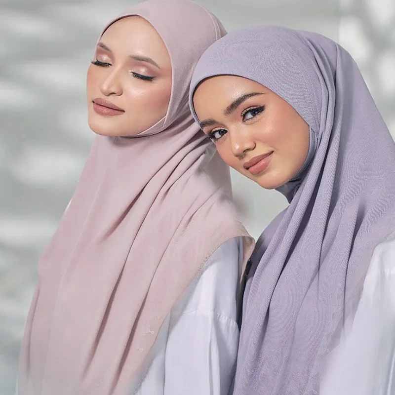 Light Purple Large Size Amira Instant Hijab