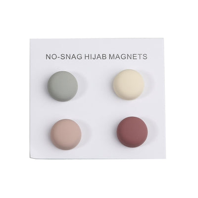 Natural Colours 1 Non-snag Hijab Magnets 4 Pcs Set