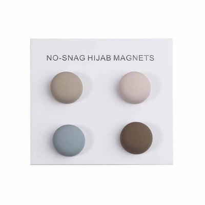 Natural Colours 2 Non-snag Hijab Magnets 4 Pcs Set