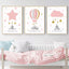 Pink Gold Islamic Children Room 3 Poster Set 50x70 cm