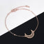 Rose Gold-coloured Stainless Steel Crescent Moon Bracelet