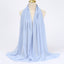 Sky Blue Large Size Chiffon Scarf