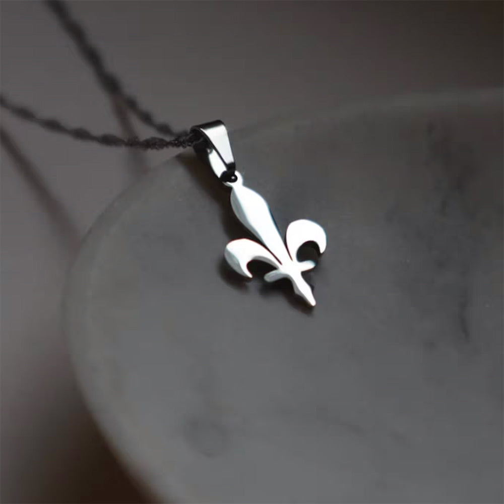 Bosna Herzegovina Silver-coloured Stainless Steel Bosnian Lily Necklace