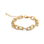 Gold-coloured Alloy Metal Link Chain Bracelet