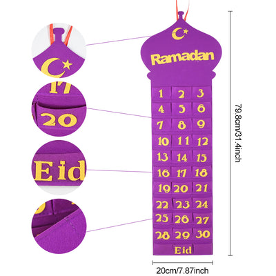 Ramadan Countdown Felt Calendar 80x20cm