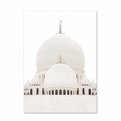 Sheikh Zayed Mosque Exterior Islamic Art Poster 50x70 cm