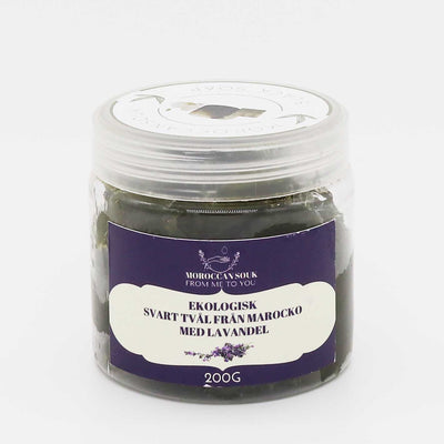 Morrocan Souk Black Soap Lavender 200g