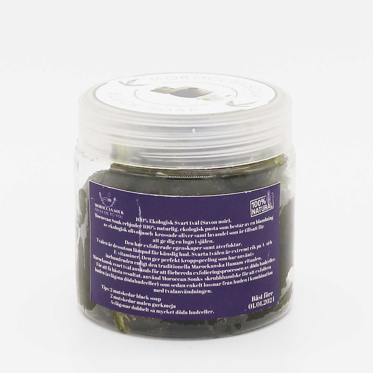 Morrocan Souk Black Soap Lavender 200g