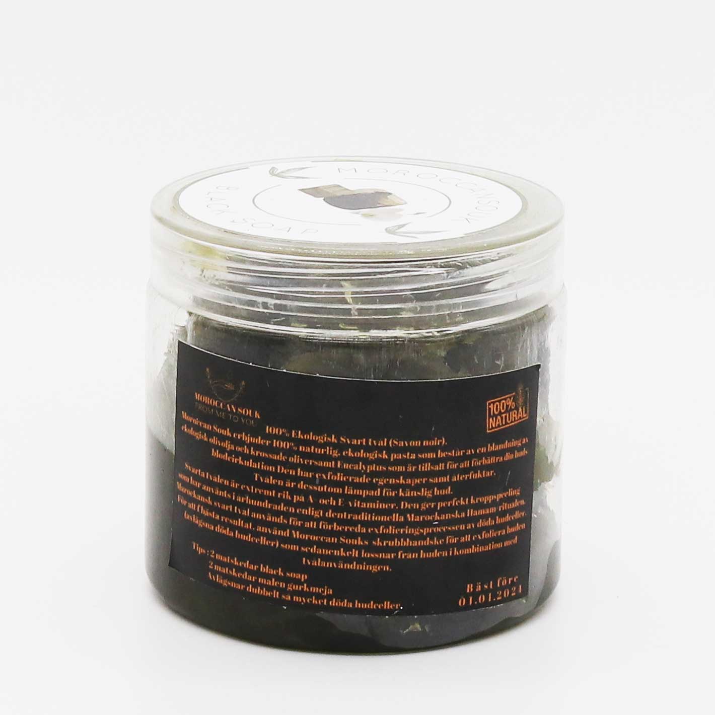 Morrocan Souk Black Soap Eucalyptus 200g